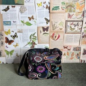 Vera Bradley Black Floral Paisley Bag